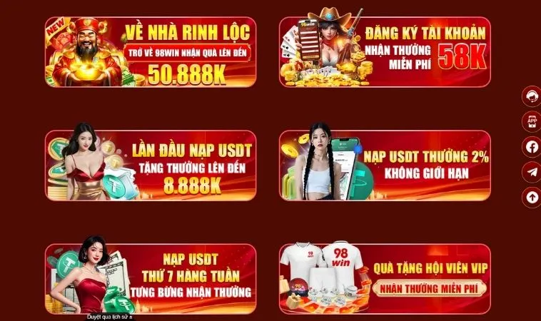 Khuyến Mãi Tại 98WIN: Bí Quyết Tối Ưu Hóa Lợi Nhuận Khi Cá Cược 1 Vô vàn các chương trình khuyến mãi 98WIN hấp dẫn tặng hội viên