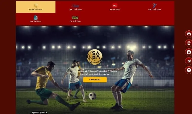 Sảnh thể thao 98WIN thiết kế giao diện đẹp, chuyên nghiệp