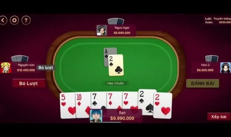 Hướng Dẫn Chơi Tiến Lên Miền Nam Tại Nhà Cái 98WIN Hiệu Quả Nhất 2 Bàn chơi Tiến Lên Miền Nam tại 98WIN